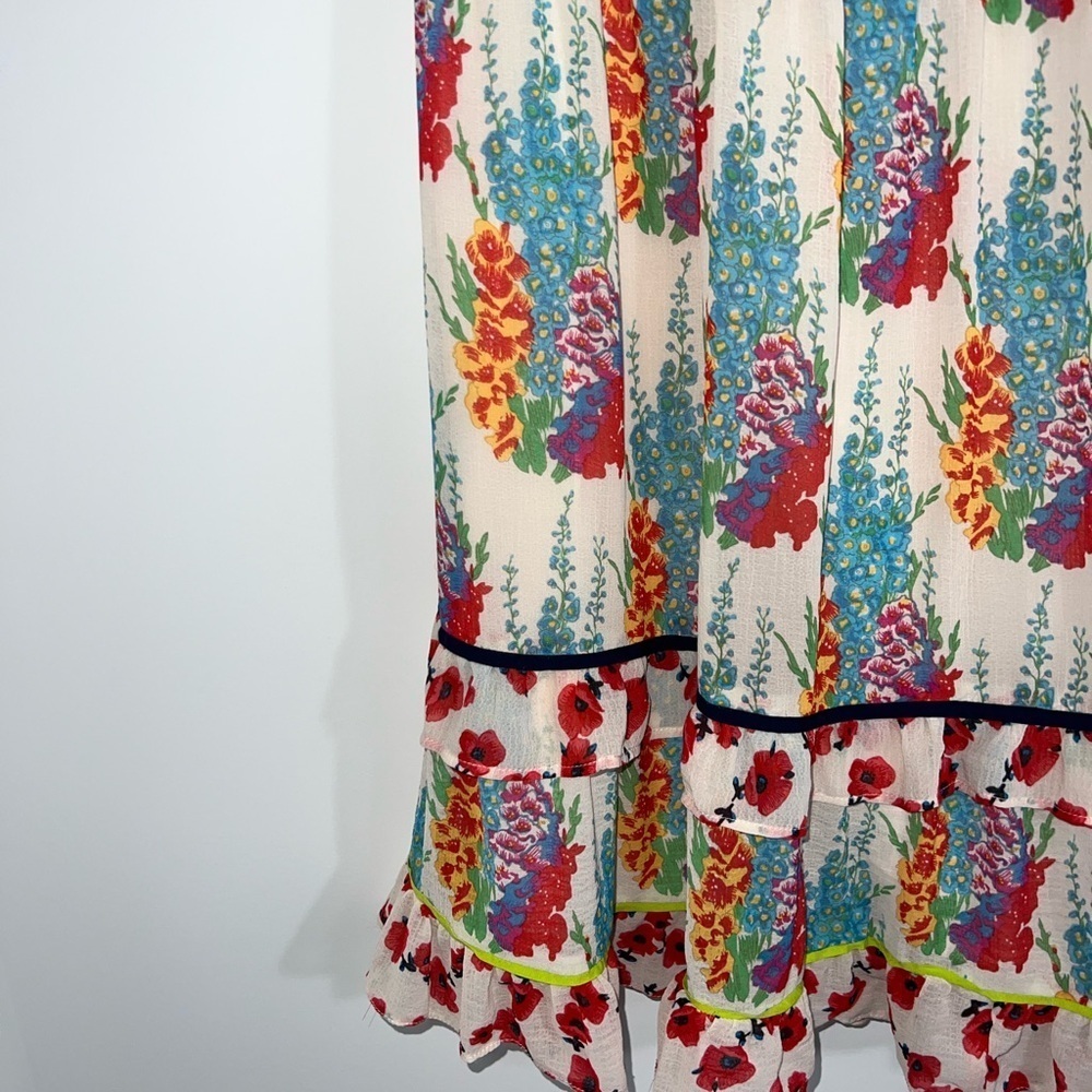Anthropologie Lorraine Faaria Tiered Maxi Skirt Floral - Picture 7 of 16